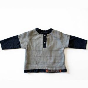 Vintage Grey and Black Basketball Baby Long Sleeve Shirt 🏀